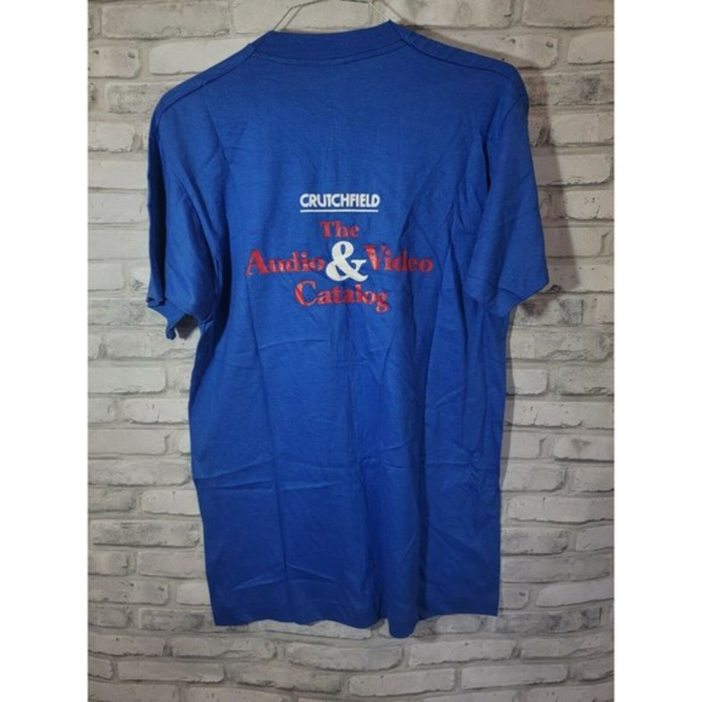 Vintage Crutchfield L Fruit of the Loom‎ NWOT USA 100% Cotton S/S Blue Shirt